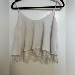 Zara camisole tank top with lace trim